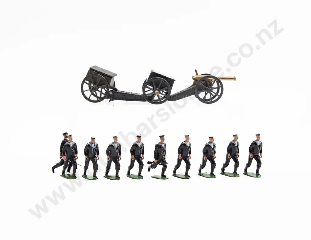 Britains Royal Navy Landing Party with Lumber and Gun 12pces Image 1++
