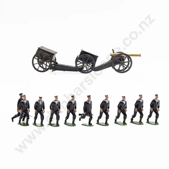 Britains Royal Navy Landing Party with Lumber and Gun 12pces