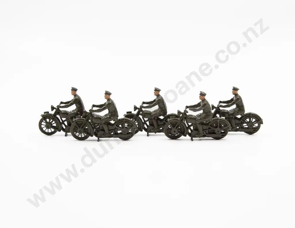 Britains Re-Cast WWI British Army Motorcycle Dispatch Riders 5pces Image 1++