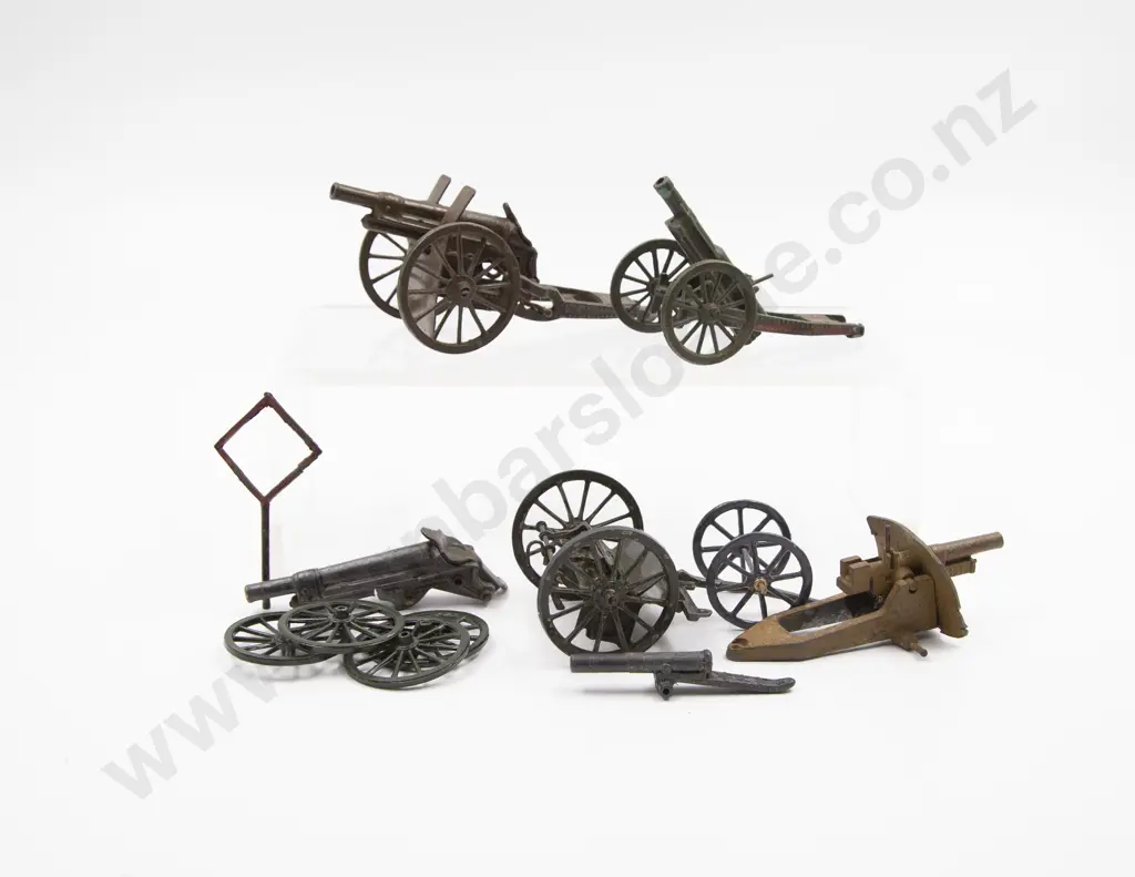 Assorted Field Guns and Parts with Limber Image 1++