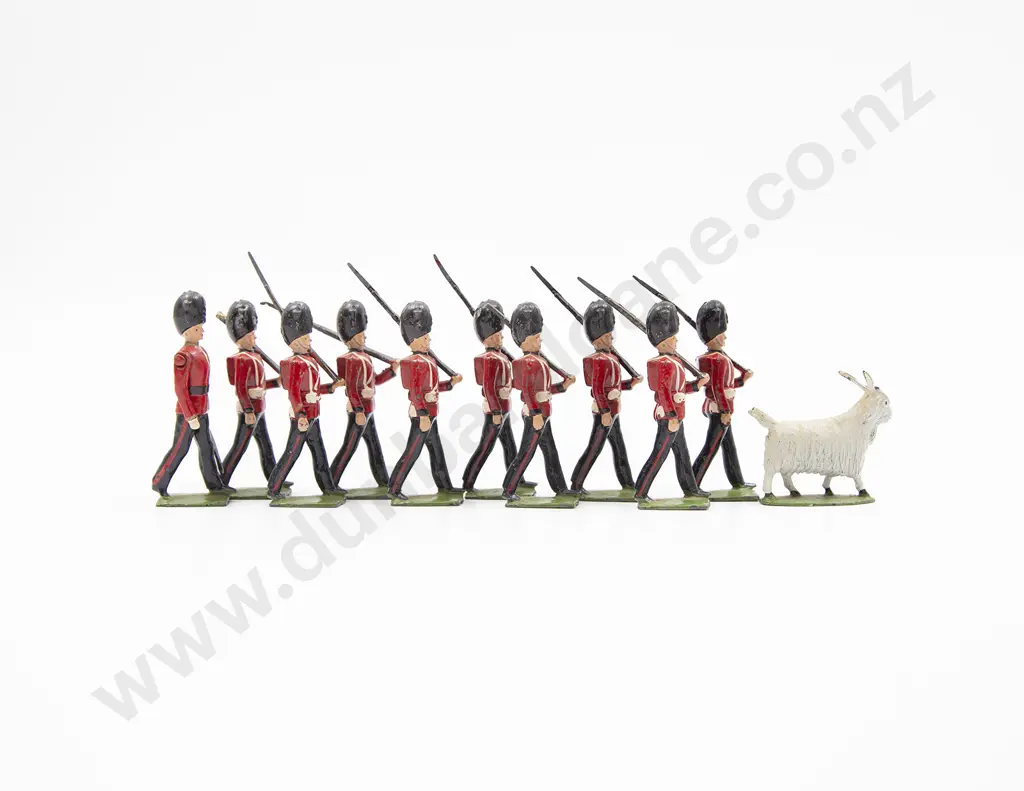 Royal Welch Fusiliers With Officer and Goat Mascot 11pces Image 1++