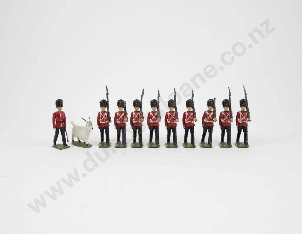 Royal Welch Fusiliers With Officer and Goat Mascot 11pces Image 1++