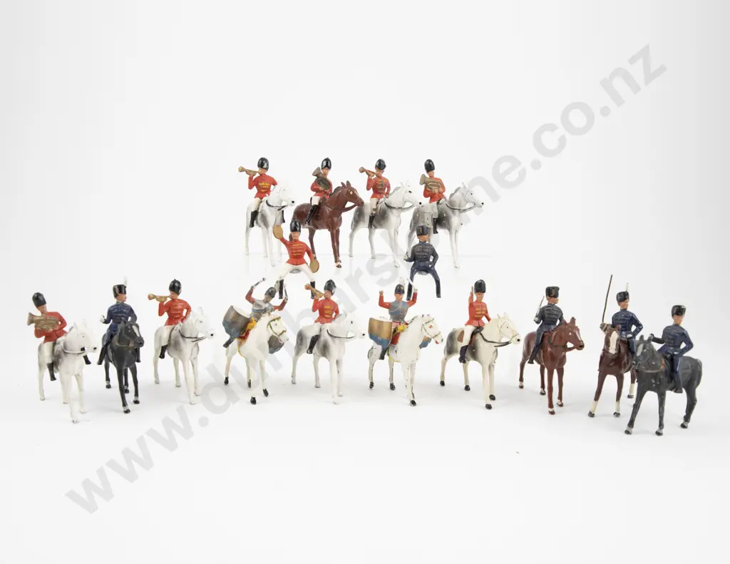 Unidentified 2pce Mounted Royal Scots Greys Band and Hussars 14pcs x2 Image 1++