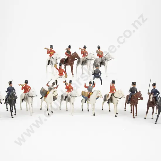 Unidentified 2pce Mounted Royal Scots Greys Band and Hussars 14pcs x2