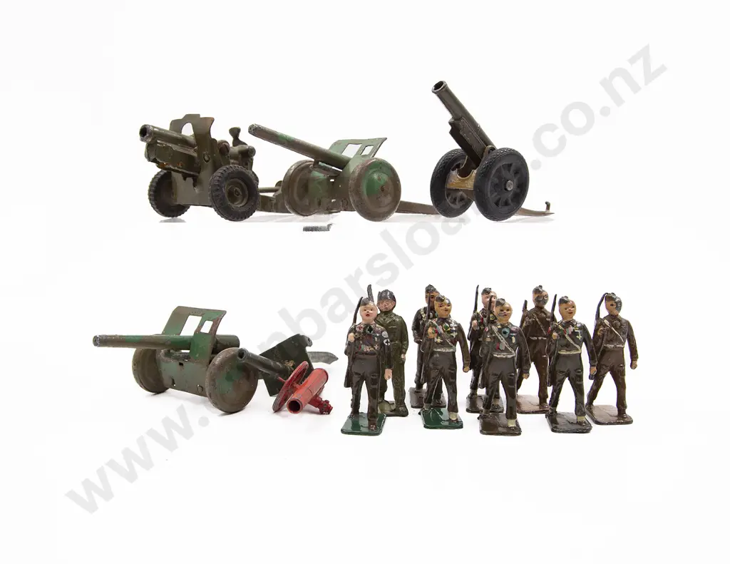 Four Britains and Other Field Guns and Made in England Infantry 9pces Image 1++