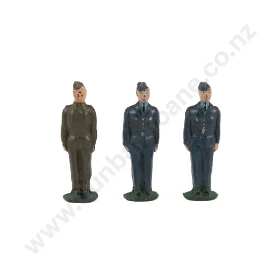 Three Larger Scale Soldiers Two Airmen and Army