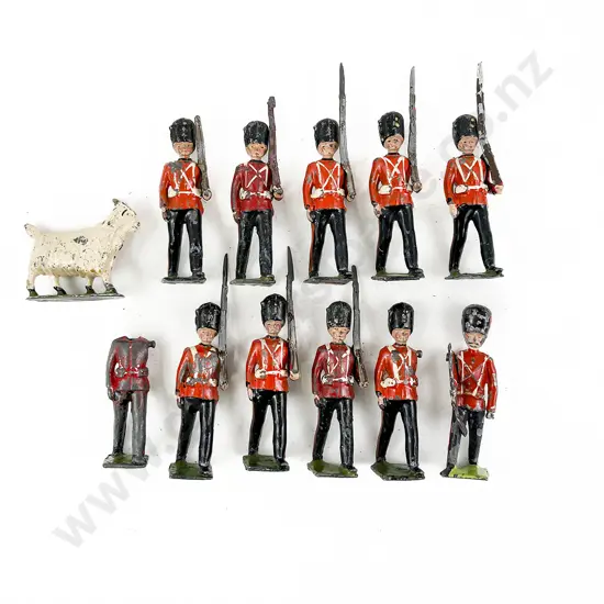 Britains Royal Welsh Fusiliers with Goat Mascot 11pces