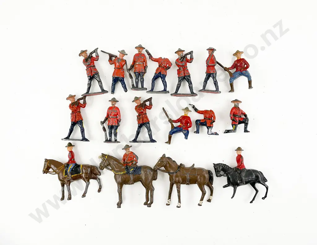Britains and Other Manufacture Royal Canadian Mounted Police 11pces Image 1++