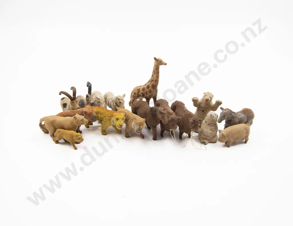 Fourteen Timpo Hollow Cast Lead Flocked Zoo & Farm Animals Image 1++