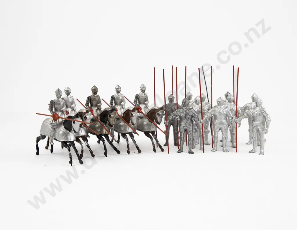 Part Boxed Rosedale Figurines Jousting Knights 15pces Image 1++