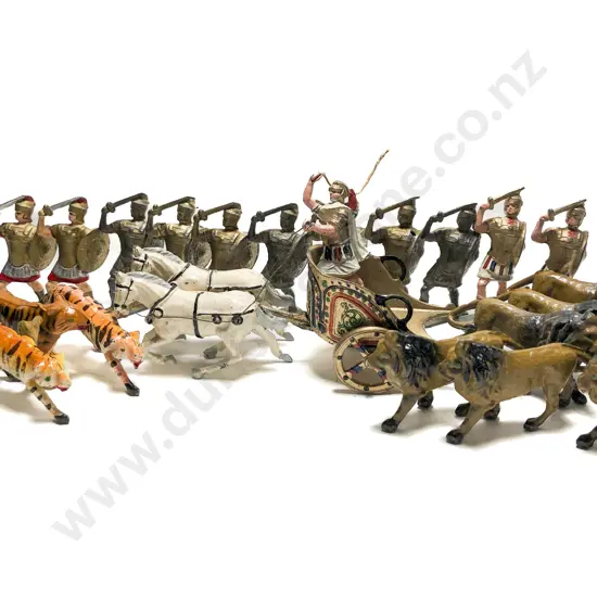 Hill & Co Roman Charioteer with Eleven Gladiators and Nine Lions and Tigers