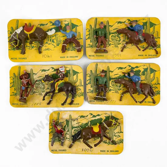Made in England Five Original Carded Cowboy with Horse