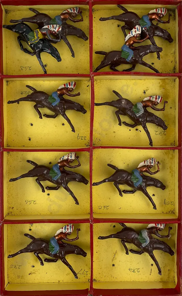 Johillco Toys Retail Box of Indians on Horse Back 8pces Image 1++