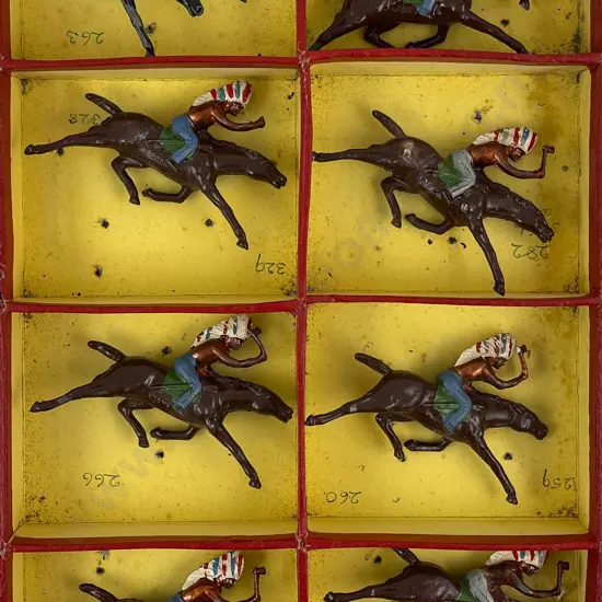 Johillco Toys Retail Box of Indians on Horse Back 8pces