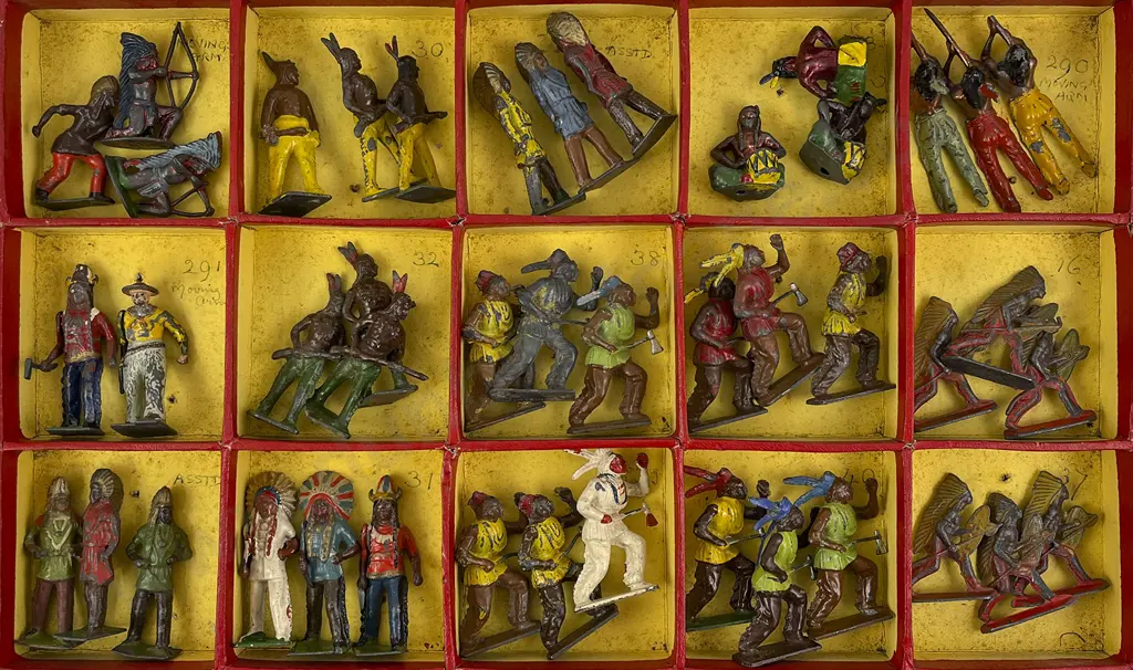 Early Mixed Manufacture Indians 44pces Image 1++
