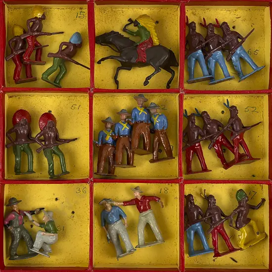 Mixed Manufacture Retail Box Cowboys and Indians 42pces