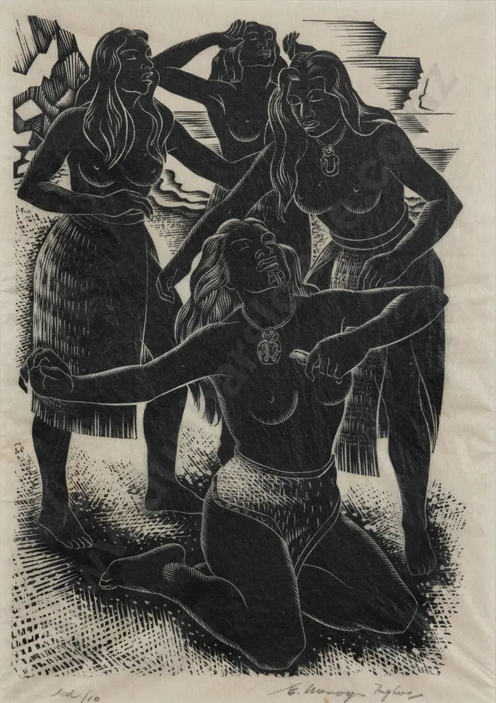 E. Mervyn Taylor (1906 - 1964) - Tangihanga Image 1++