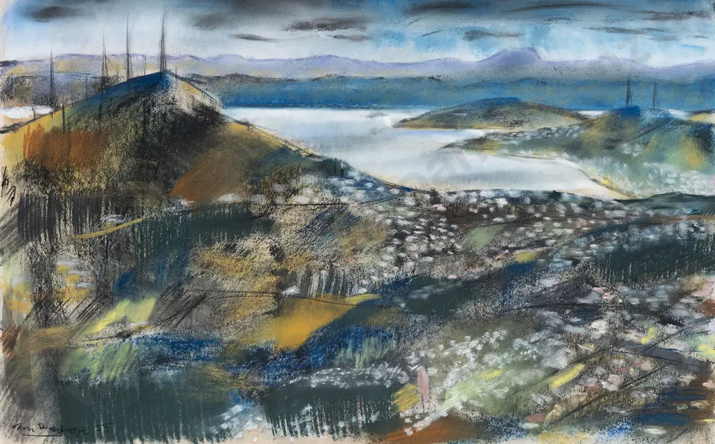 John Drawbridge (1930 - 2005) - Wellington from Johnston's Hill Image 1++