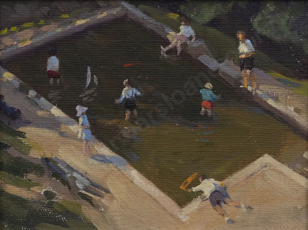 Marcus King (1891-1983) - Children in a Pool Image 1++