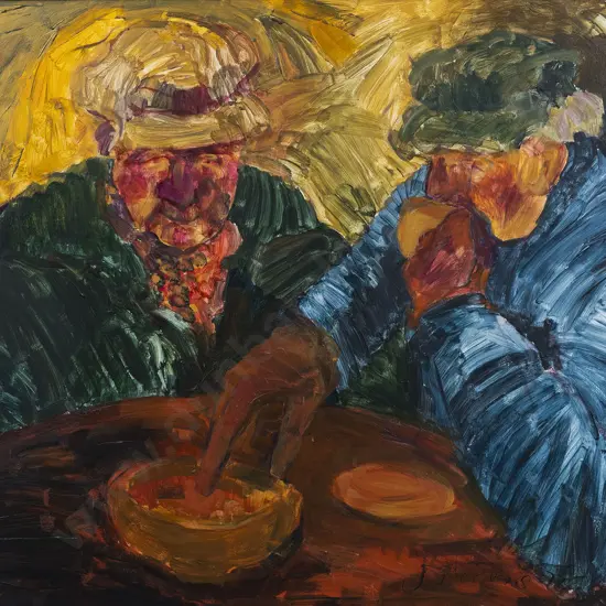 Jane Evans (1946 - 2012) - Cafe Portrait No1