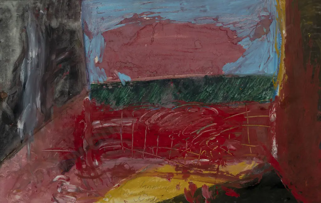 Jeffrey Harris (b 1949) - Landscape Through Window Image 1++