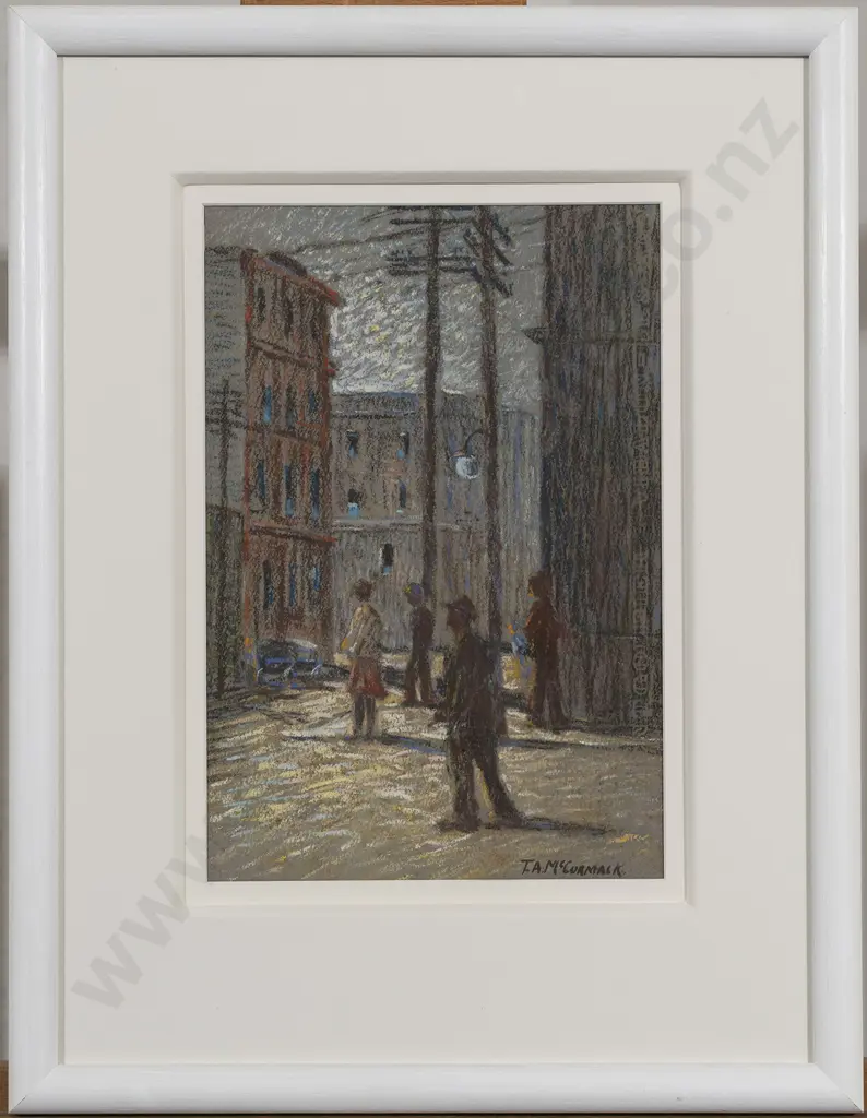 T A McCormack (1883 - 1973) - A Street Scene in Wellington Image 1++