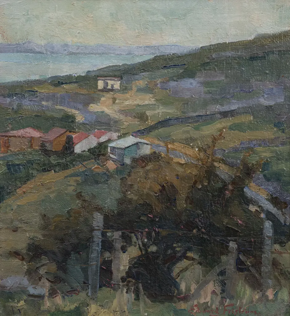 Edward Fristrom (1864 - 1950) - Landscape Near Dunedin Image 1++