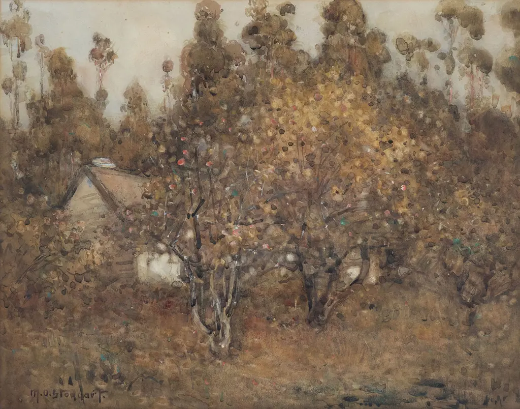 Margaret Olrog Stoddart (1865-1934) - Old Orchard Diamond Harbour Image 1++