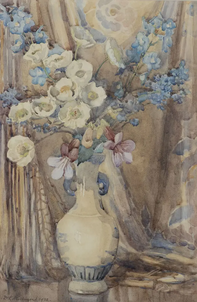 Dorothy Kate Richmond (1861-1935) - Vase of Spring Flowers Image 1++