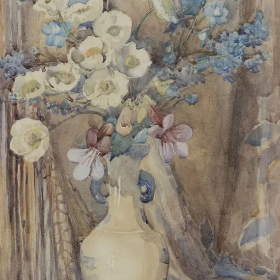 Dorothy Kate Richmond (1861-1935) - Vase of Spring Flowers