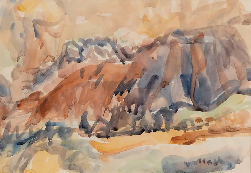 Mountford Tosswill (Toss) Woollaston (1910-1998) - Mt Arthur Range Image 1++