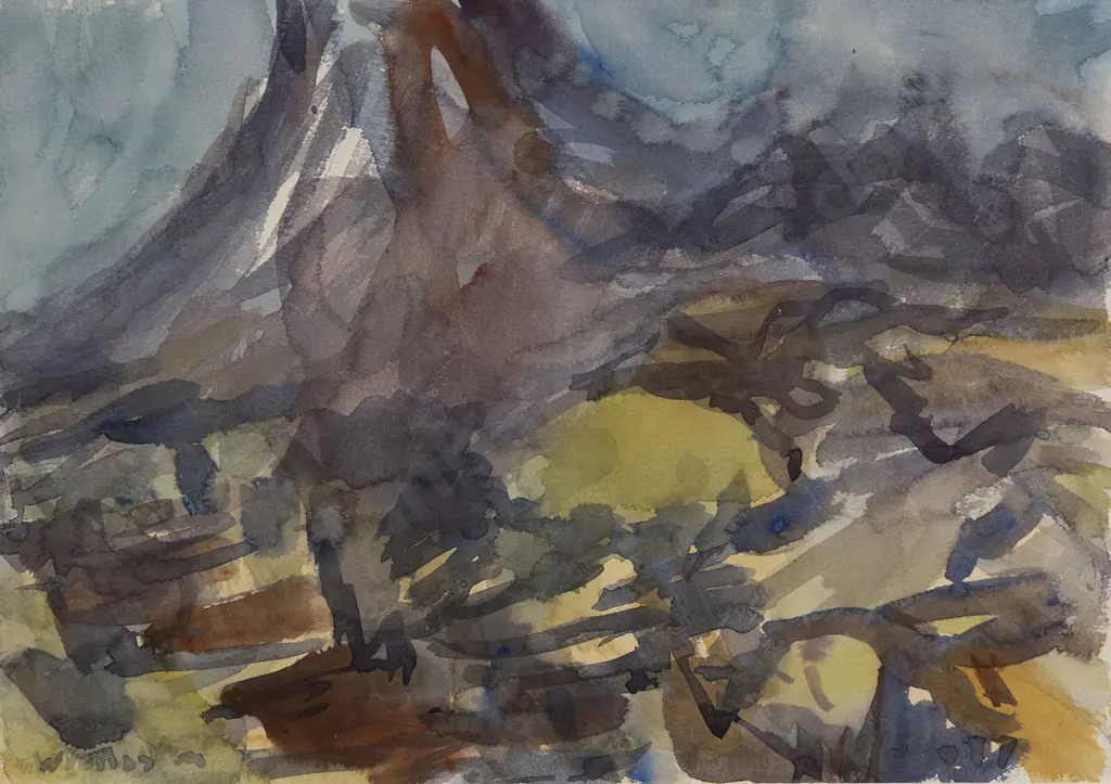 Mountford Tosswill (Toss) Woollaston (1910-98) - Mt Egmont from Upland Road Image 1++