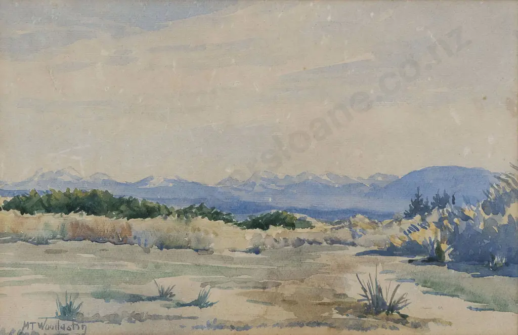 Mountford Tosswill (Toss) Woollaston (1910-1998 - Looking West From Tahunanui Nelson Image 1++