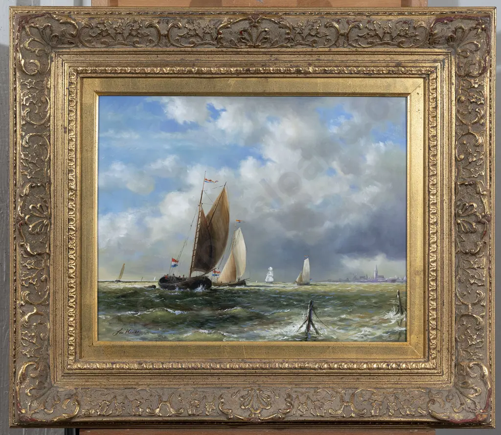 Jozef Kivits (b 1945) - Outing on the Zuiderzee Image 1++
