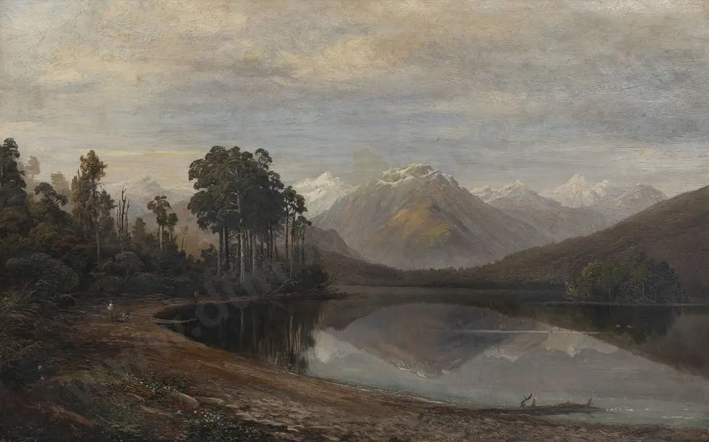 Charles Blomfield (1848 - 1926) - Lake Kaniere Westland Image 1++