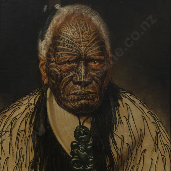 Philip Holmes (b 1953) - Portrait of Taraia Ngakuti Te Tumuhuia