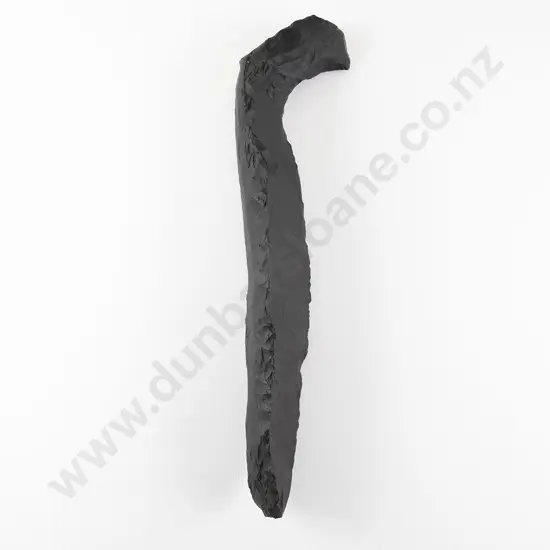 Unusual Agillite Toki With Curved End Section