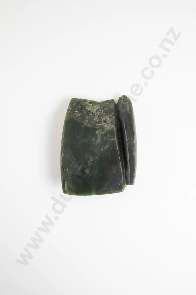 Partially Formed Toki Pounamu And Whao (Chisel) Bisected By A Lapidary Scarf Image 1++