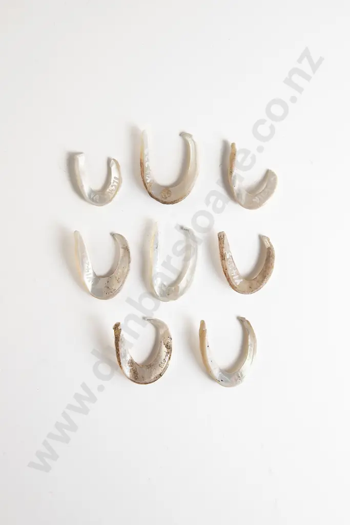 Eight Small Shell Matau (Fishhooks) Image 1++