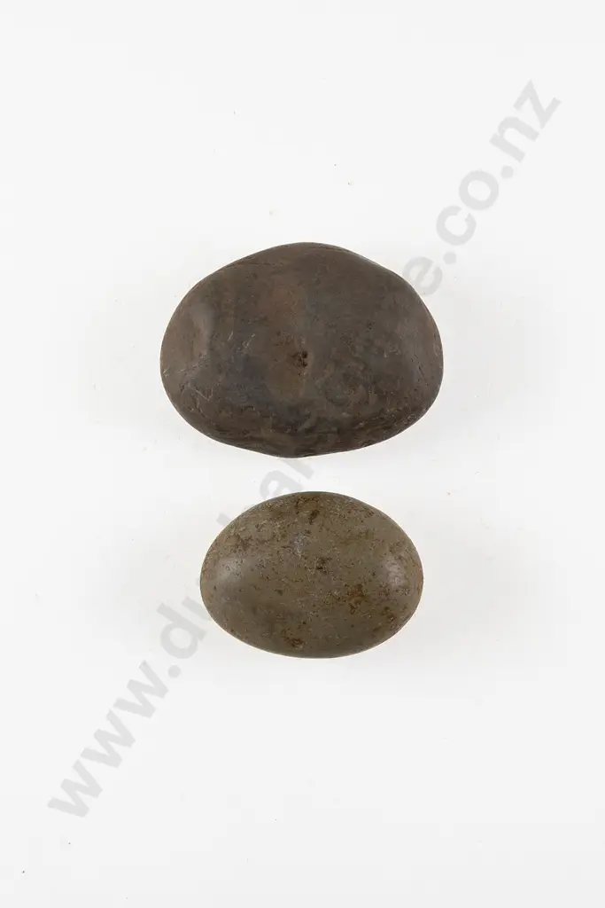 Two Peining Stones From The Pitcairn Islands (Basalt) Image 1++