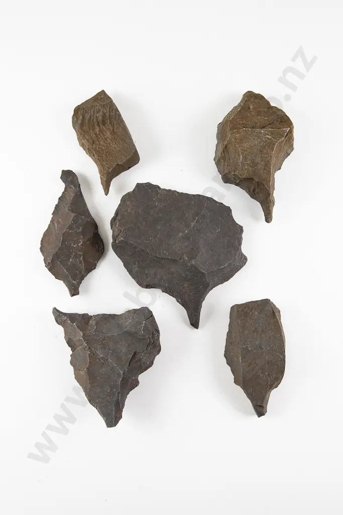 Six Awls From The Pitcairn Islands (Basalt) Image 1++