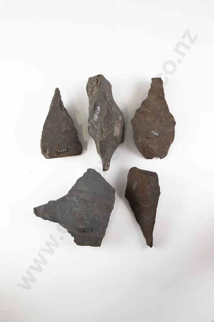 Five Awls From The Pitcairn Islands (Basalt) Image 1++