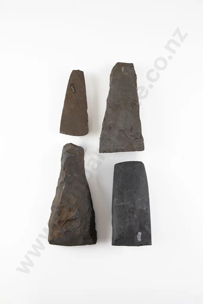 Four Adzes From The Pitcairn Islands (Basalt) Image 1++
