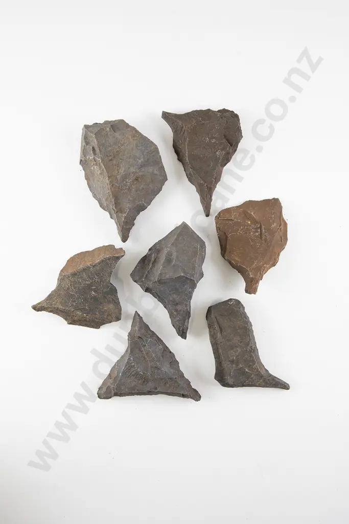 Seven Awls From The Pitcairn Islands (Basalt) Image 1++