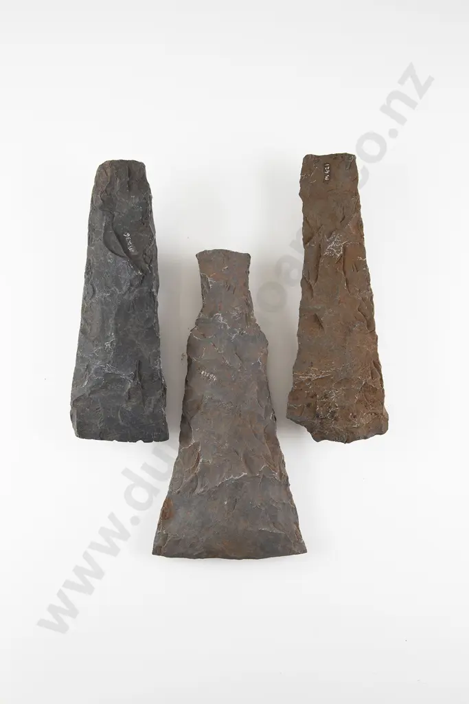 Two Adzes And A Roughout From The Pitcairn Islands Image 1++