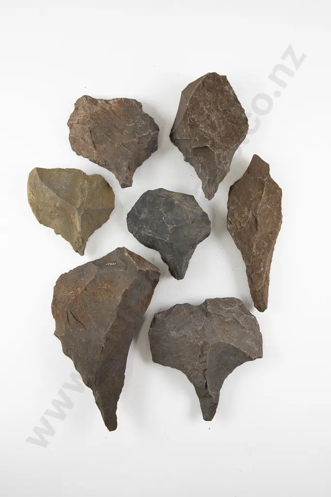 Seven Awls From The Pitcairn Islands (Basalt) Image 1++