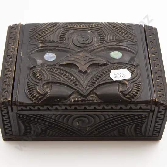 Two Carved Wood Maori Boxes