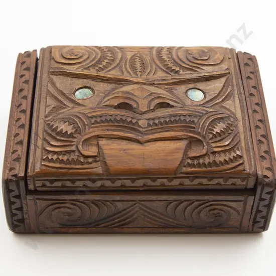Two Carved Wood Maori Boxes