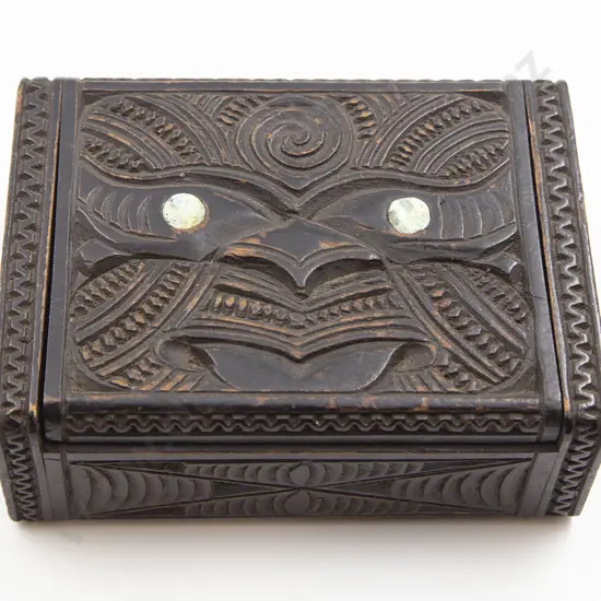 Two Carved Wood Maori Boxes