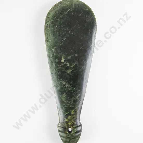 Early Contact Period Mere Pounamu (Short Bladed Nephrite Weapon)